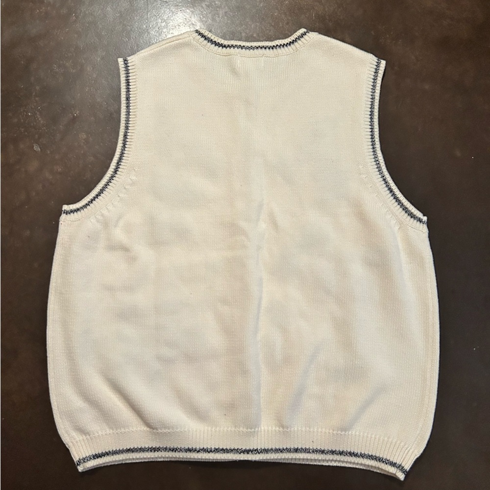 Vintage size large embroidered floral sweater vest grandma core, coastal grandma - Picture 11 of 16